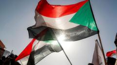 Source-feed image associated with Sudan army drone strike on court session kills 35, rights group says