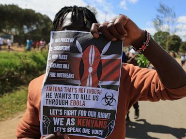 Source-feed image associated with Kenyan president defends US Ebola quarantine center amid protests
