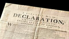 Source-feed image associated with Rare copy of US Declaration of Independence found by volunteer in UK archives
