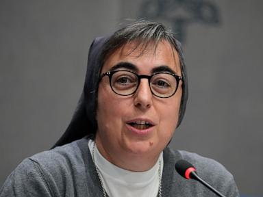 Source-feed image associated with Pope promotes Italian nun to top migrant role in first major appointment of a woman