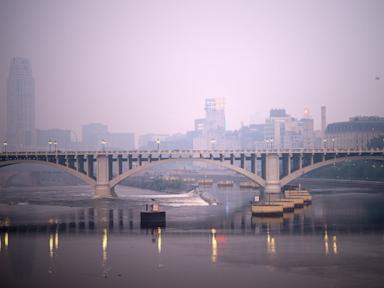 Source-feed image associated with Minneapolis air quality ranks worst in world as wildfires continue