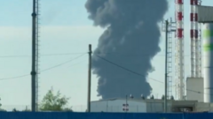 Source-feed image associated with Ukrainian drones target St Petersburg in attack Russia calls 'unprecedented'