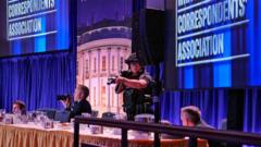 Source-feed image associated with White House Correspondents' Dinner rescheduled after shooting incident