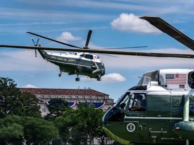 Source-feed image associated with FAA investigating why plane was allowed to take off as Trump's helicopter approached