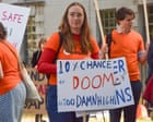 Image from linked report: ‘Pull the plug’: protesters resort to direct action against AI firms