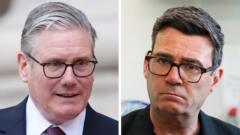 Source-feed image associated with Starmer holds talks with Burnham as he seeks 'orderly' transition