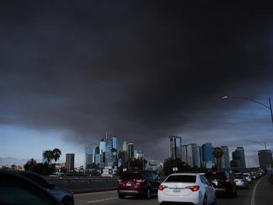 Source-feed image associated with LA Mayor Bass declares emergency to secure resources to help fight warehouse fire