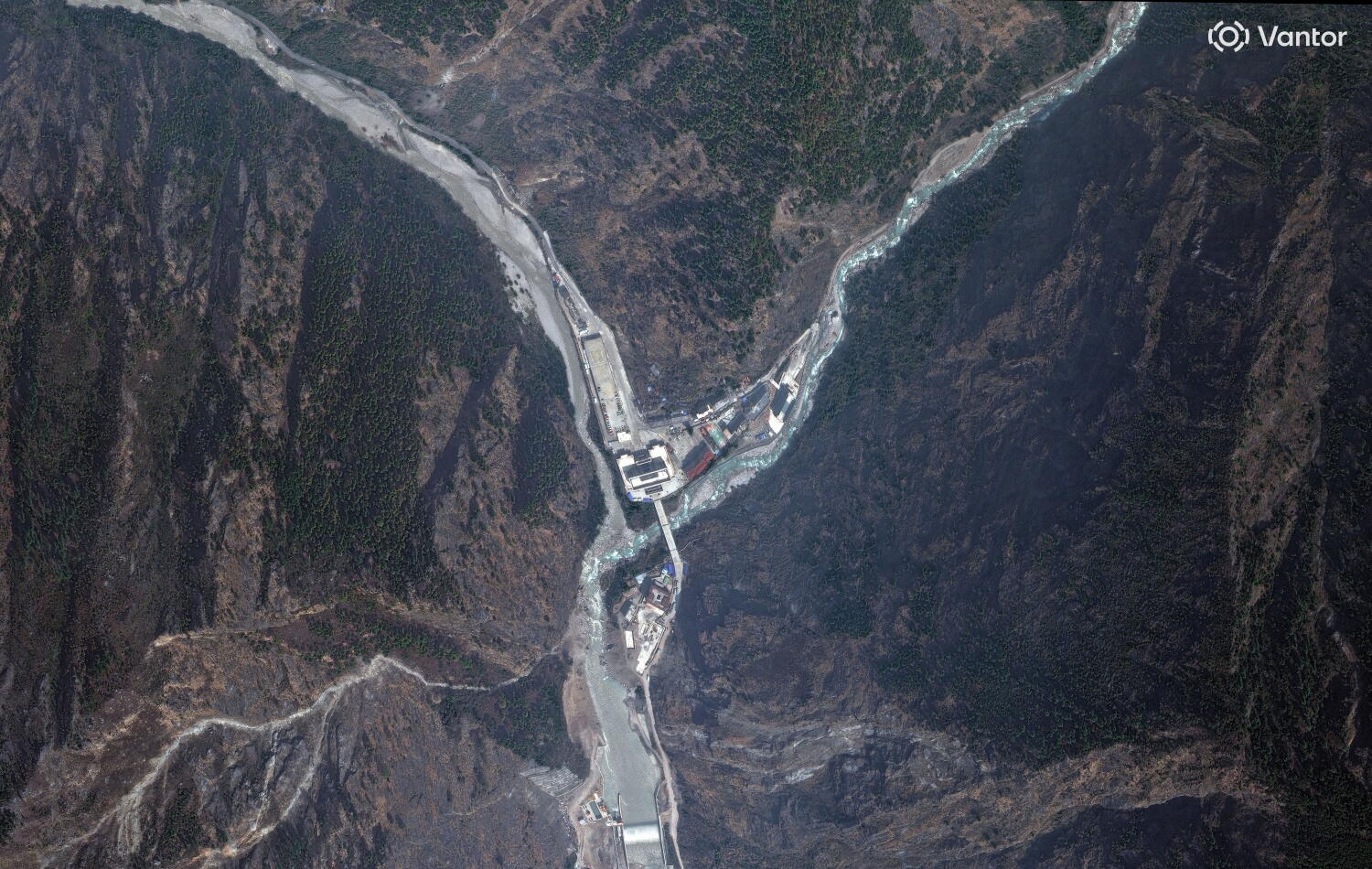 Source-feed image associated with Devastating before-and-after satellite photos show Nepal flood destruction