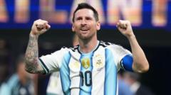 Source-feed image associated with 'We should all be excited' - Messi set for first England meeting