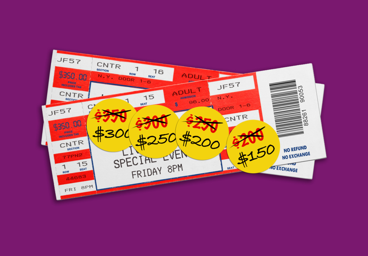 Image from linked report: I bought a $126 concert ticket for my sister and now she can’t go. Will I be able to make a profit selling the ticket?