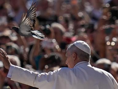 Image from linked report: Pope heads to secular France with appeal to respect the dignity of every human life