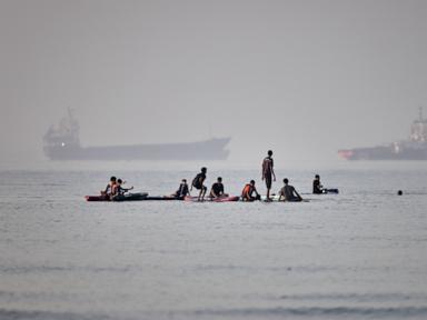 Source-feed image associated with Iran and the US trade strikes in the Persian Gulf, further testing the ceasefire