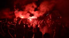 Source-feed image associated with Hundreds arrested in France after wild Champions League celebrations
