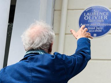 Source-feed image associated with Laurence Olivier honored with a plaque at his London childhood home