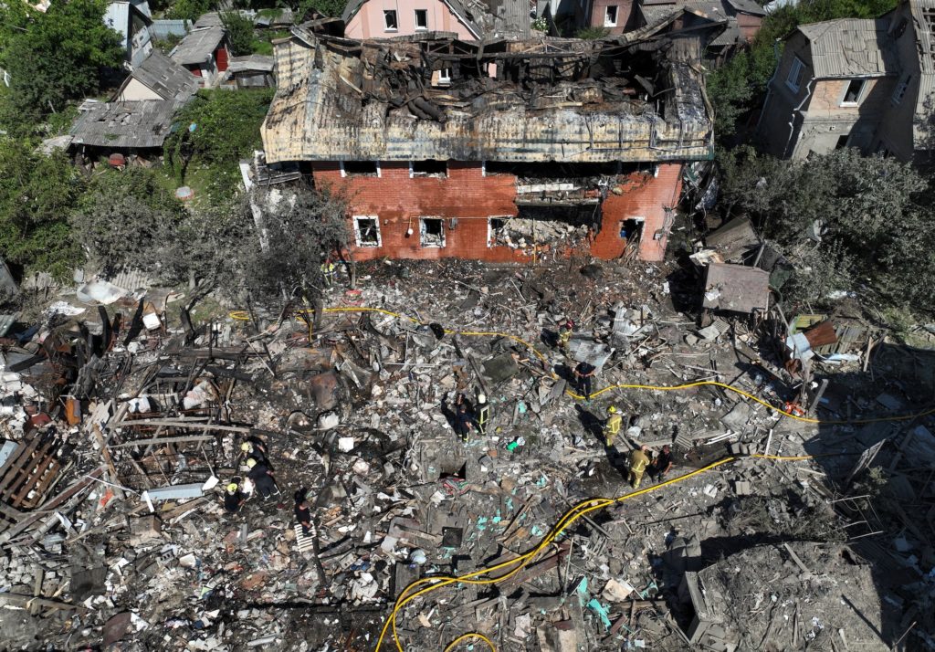 Source-feed image associated with Russia pounds Kyiv with missiles and drones after Ukraine's strikes on oil infrastructure