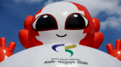 Source-feed image associated with North Korean anthem played for South Korea at Asian Games