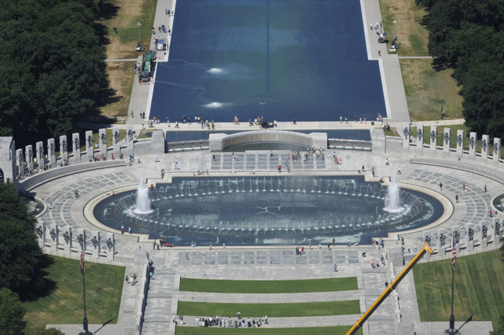 Source-feed image associated with Reflecting Pool liner was cut with a sharp knife or razor, National Park Service says