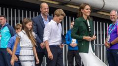 Source-feed image associated with William and Kate bring children to Commonwealth Games