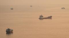 Image from linked report: Container ship hit by projectile sinks in Strait of Hormuz, Singapore says