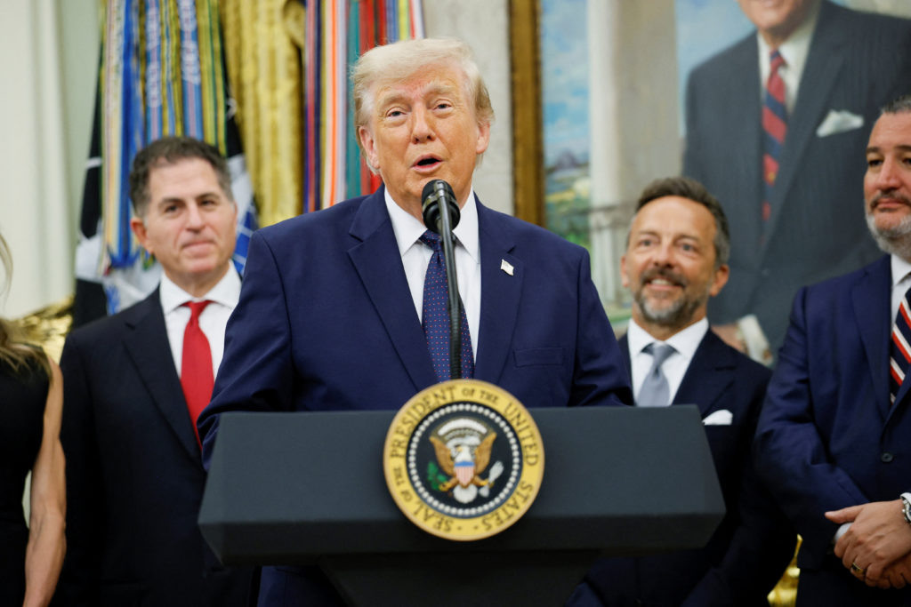 Source-feed image associated with WATCH: Trump says he never talks to his kids about business as president but 'I think I'm allowed to'