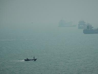 Source-feed image associated with An Iranian commercial ship is struck near Strait of Hormuz with 1 dead, Iranian media say