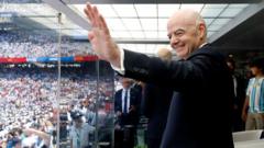 Source-feed image associated with Fifa and Infantino accused of 'deception' in open letter from football confederations