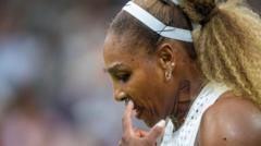 Source-feed image associated with Williams' knee injury leaves Wimbledon doubles in doubt