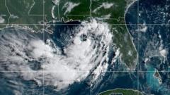 Source-feed image associated with Tropical Storm Bertha threatens US Gulf coast