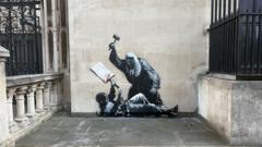 Source-feed image associated with Banksy works cost public almost £150,000