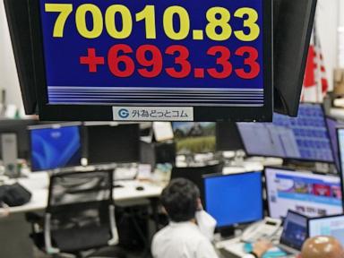 Source-feed image associated with Global shares are mostly higher and Japan's Nikkei tops 70,000 before BOJ's rate hike