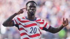 Source-feed image associated with Trump thanks Fifa for spending USA striker's ban