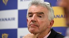 Source-feed image associated with Ryanair boss Michael O'Leary apologises over 'high-fare rapists' remarks