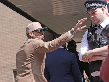 Source-feed image associated with Singer Chris Brown pleads guilty to affray over an altercation at a London nightclub