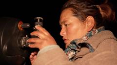 Image from linked report: The young women guiding tourists through India's night sky