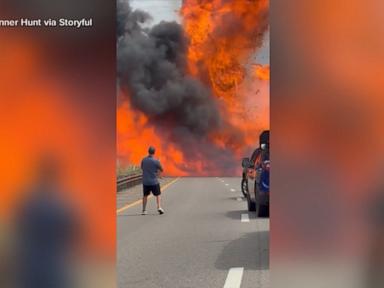 Source-feed image associated with WATCH: Car explosion sparks wildfire in Arizona