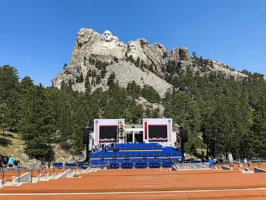 Source-feed image associated with Trump posts video of himself on Mount Rushmore ahead of remarks at the site