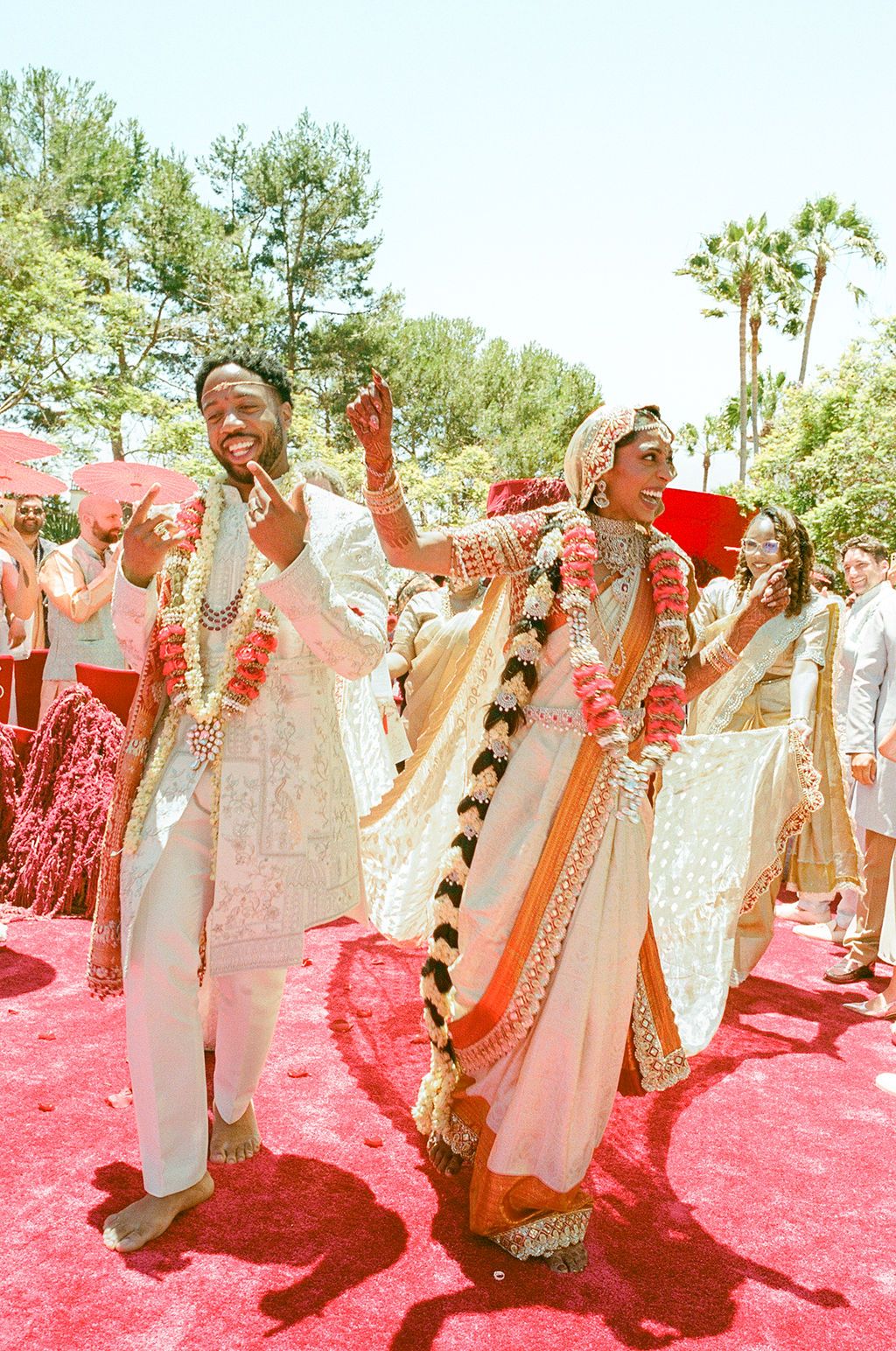 Source-feed image associated with This Maximalist Wedding in Southern California Artfully Blended South Indian and Black American Traditions