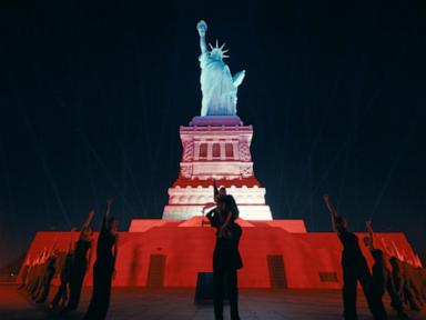Source-feed image associated with WATCH: Liberty Lights' celebrates America's 250th through lasers, lights, music and dance