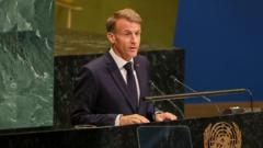 Image from linked report: Netanyahu calls Macron's remarks on West Bank in UN speech 'grotesque'
