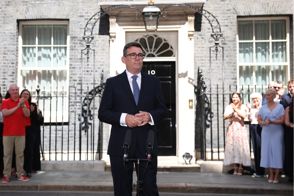Source-feed image associated with Andy Burnham Becomes U.K. Prime Minister, Succeeding Keir Starmer