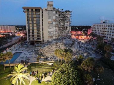 Source-feed image associated with Federal investigators say deadly Surfside building collapse began 3 weeks prior