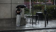 Source-feed image associated with Cooler temperatures with wet and windy weather forecast for UK this week