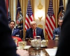 Source-feed image associated with Middle East crisis live: Iran official condemns Trump threat to ‘blow up’ Oman