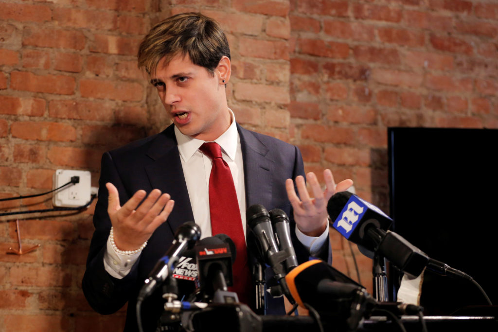 Source-feed image associated with Far-right British provocateur Milo Yiannopoulos has been deported after his immigration arrest in U.S.
