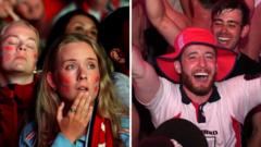 Source-feed image associated with Watch fans react to every goal of England v Norway