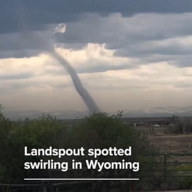 Source-feed image associated with WATCH: Landspout spotted swirling in Wyoming
