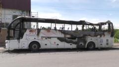 Source-feed image associated with Seven killed after drone hits bus in Russia-controlled part of Ukraine