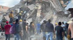 Source-feed image associated with Rescuers scramble for survivors with 180 dead in Colombia earthquake