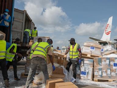 Source-feed image associated with Aid supplies reach heart of Congo's Ebola outbreak as WHO head travels to Kinshasa