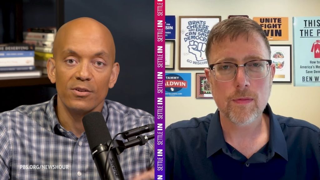 Source-feed image associated with Ben Wikler and Geoff Bennett discuss the Democrats' plan on 'Settle In'